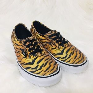 VANS Tiger Stripe Orange | Men's Size 5.5 | Wmns 7